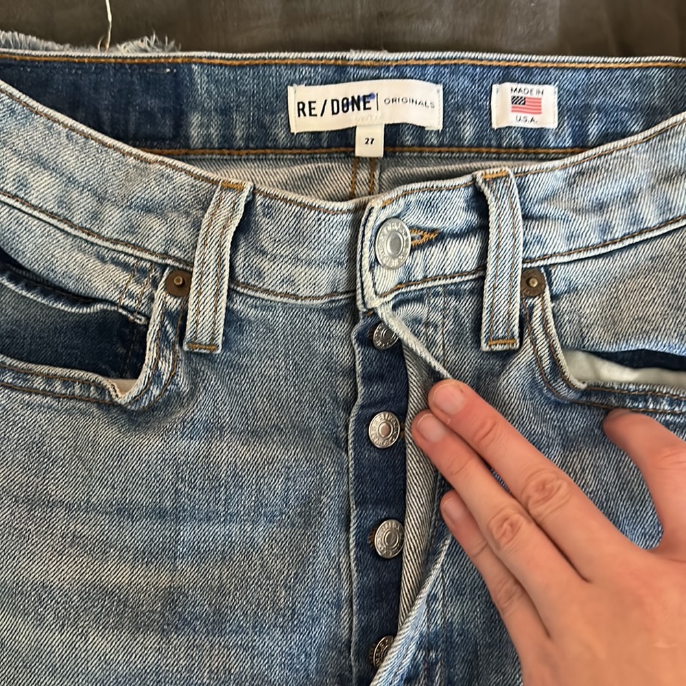 Re/done originals raw hem skinny jeans